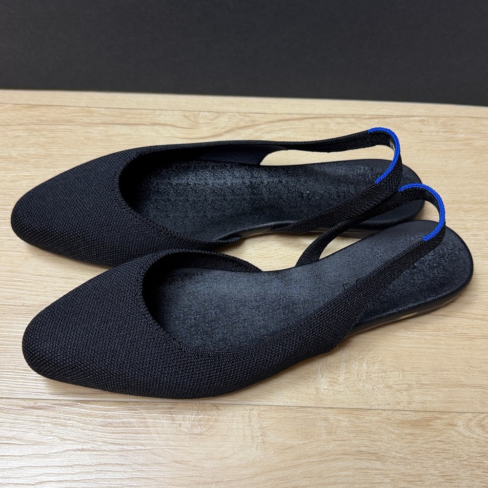 Rothy's The Almond Sling Back Black Size 8 1/2 US - Picture 5 of 9